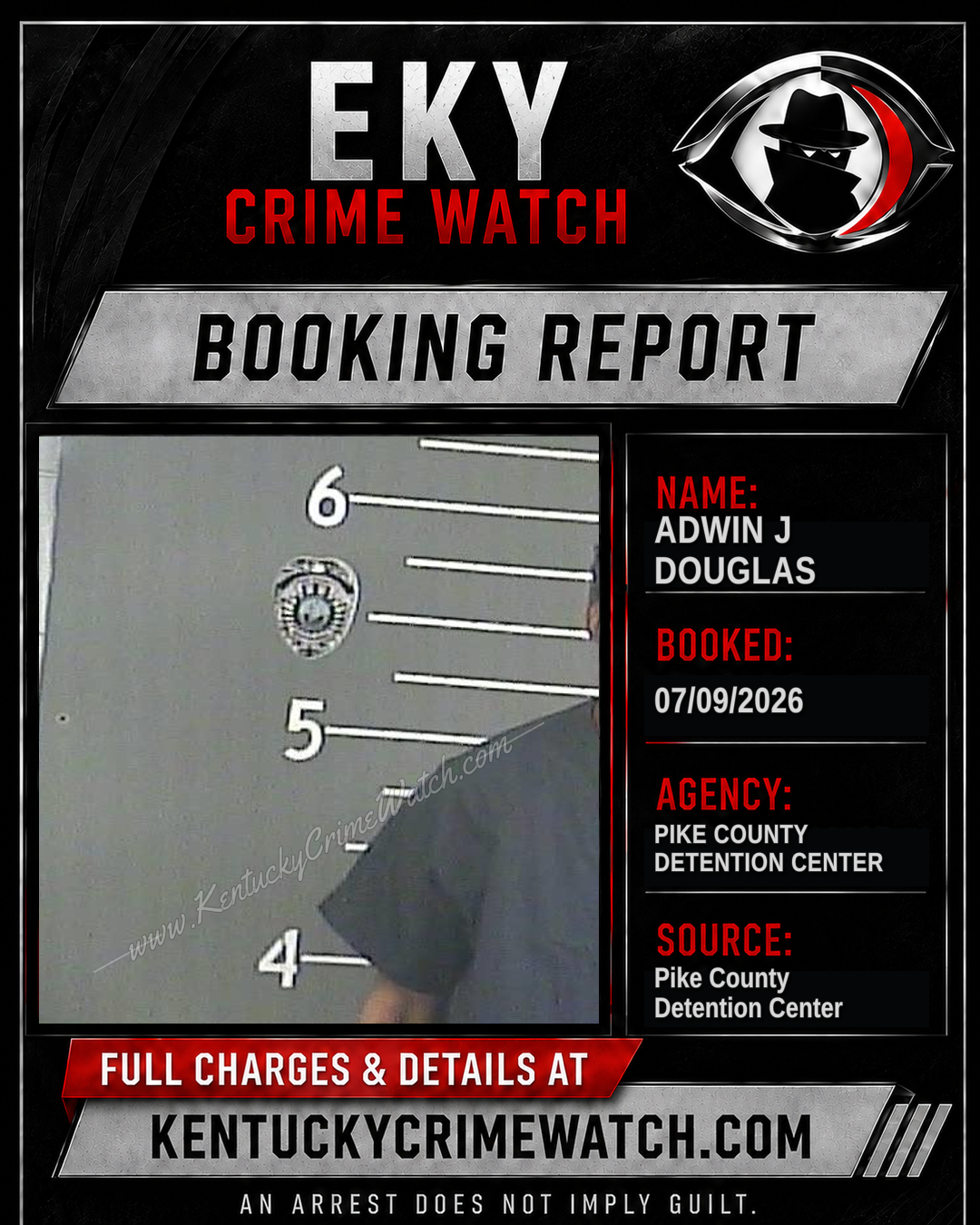 ADWIN J DOUGLAS booking report card