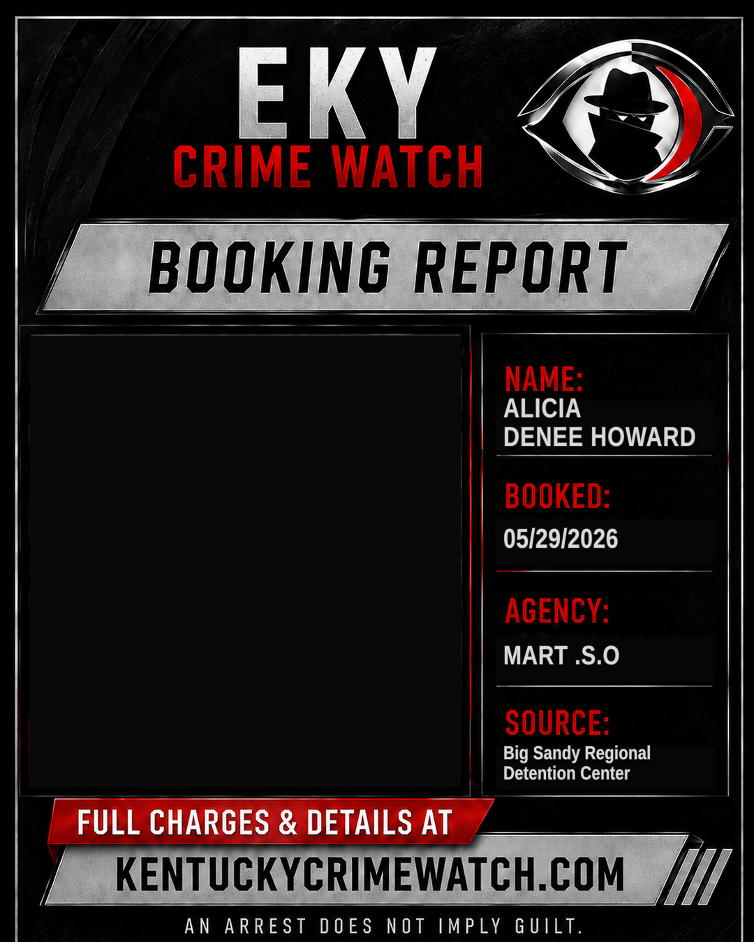 ALICIA Denee HOWARD booking report card