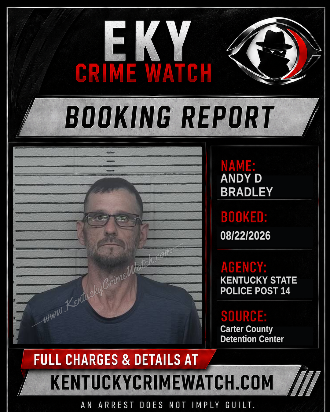 ANDY D BRADLEY booking report card