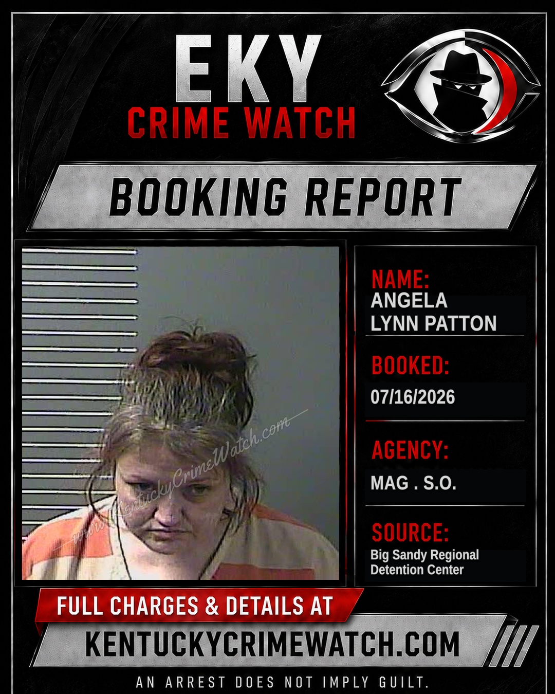 ANGELA LYNN PATTON booking report card