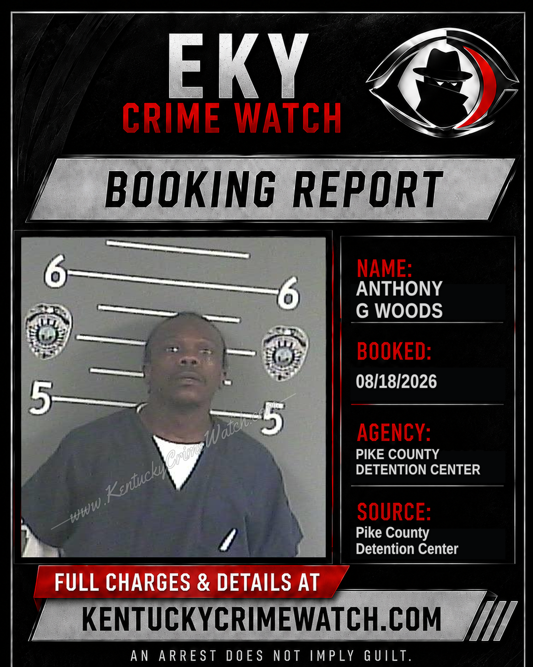 ANTHONY G WOODS booking image