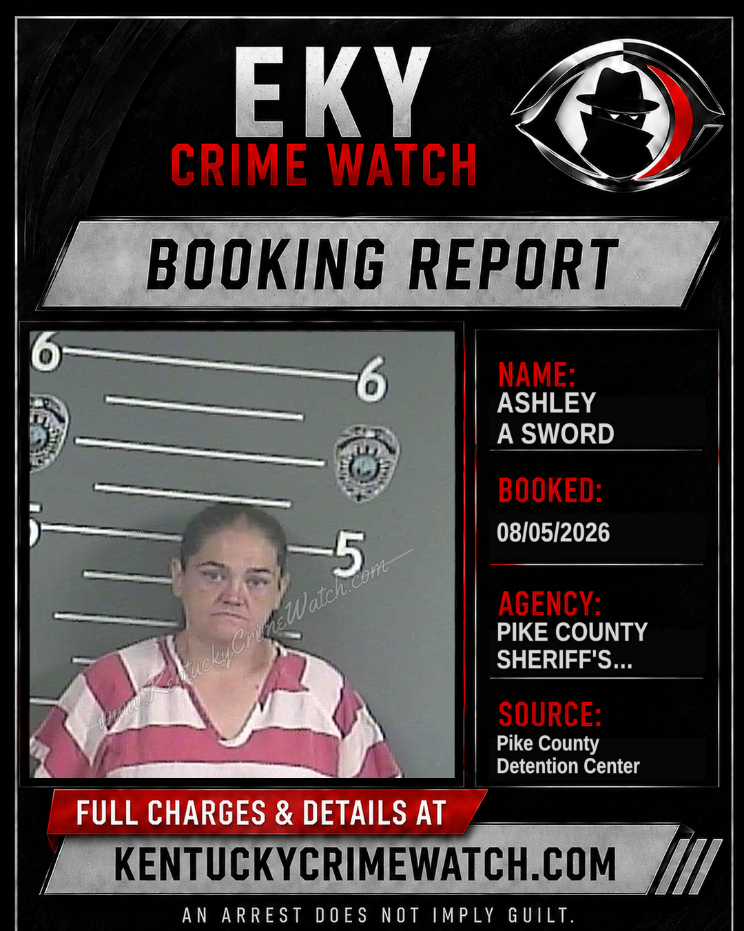 ASHLEY A SWORD booking report card