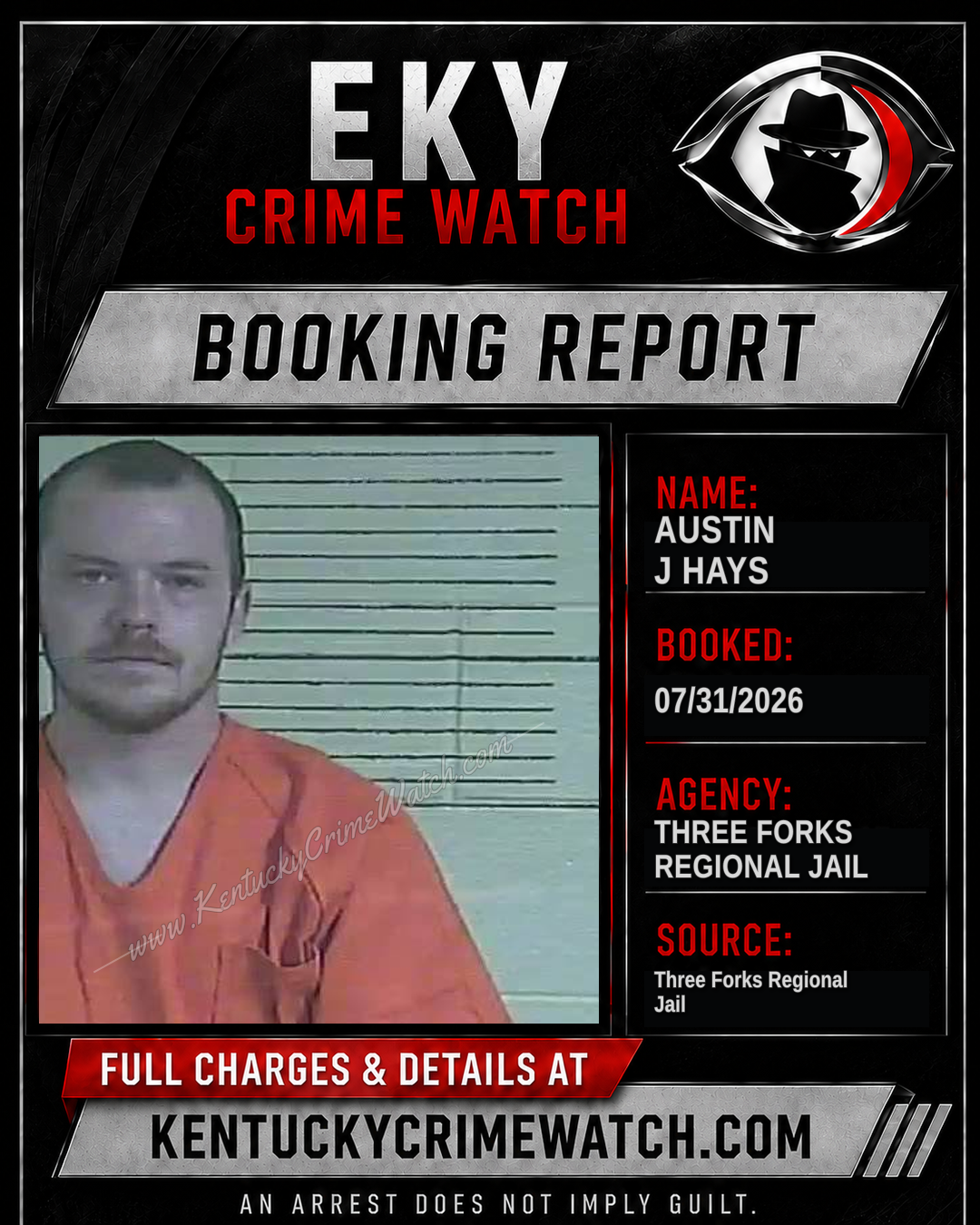 Austin J Hays booking image