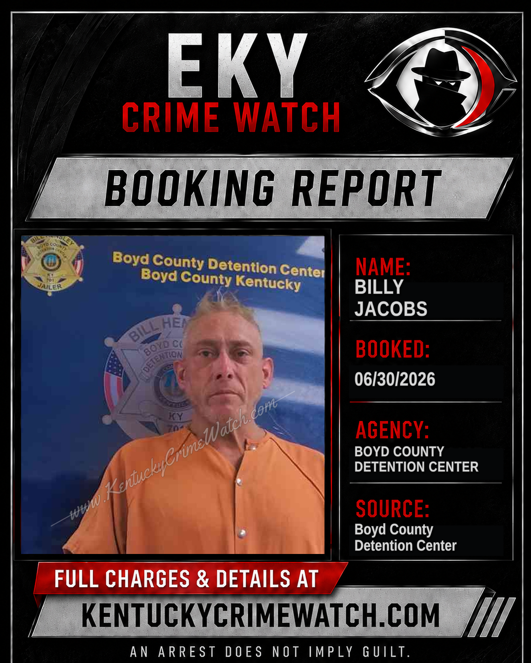 BILLY JACOBS booking image