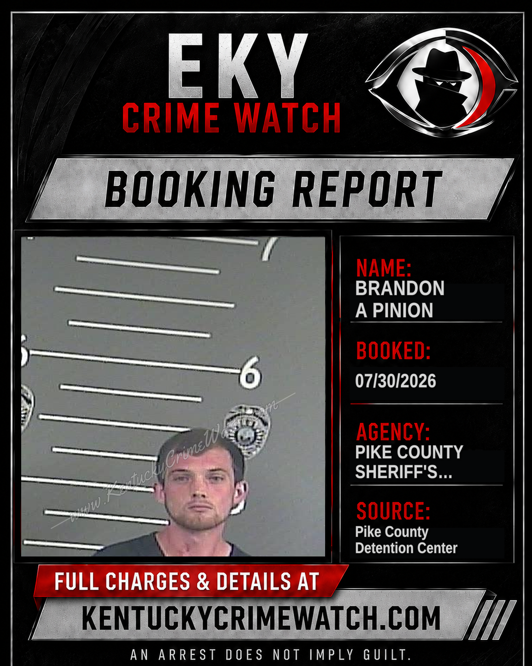 BRANDON A PINION booking report card