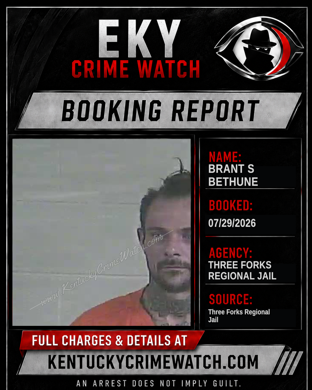 Brant S Bethune booking image