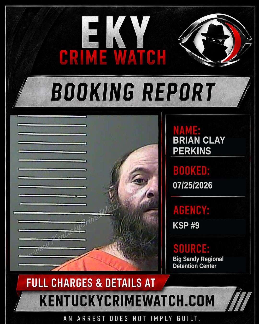 BRIAN CLAY PERKINS booking report card