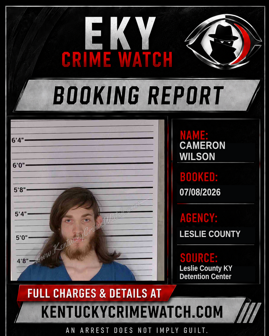 CAMERON WILSON booking report card