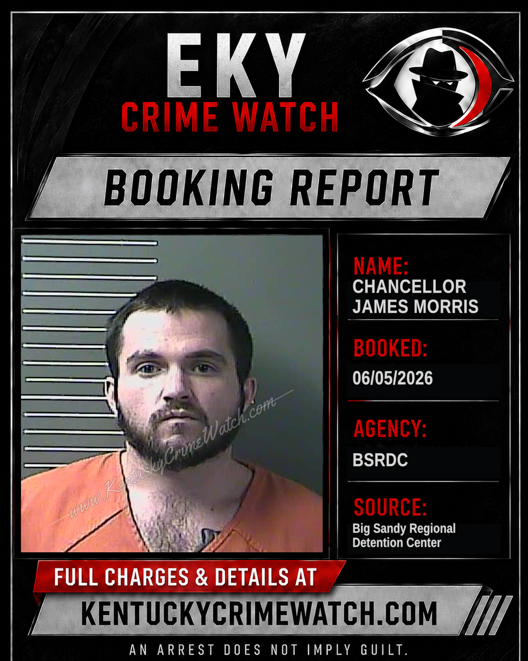 CHANCELLOR JAMES MORRIS booking report card