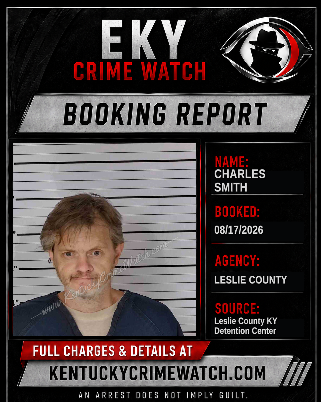 CHARLES SMITH booking report card