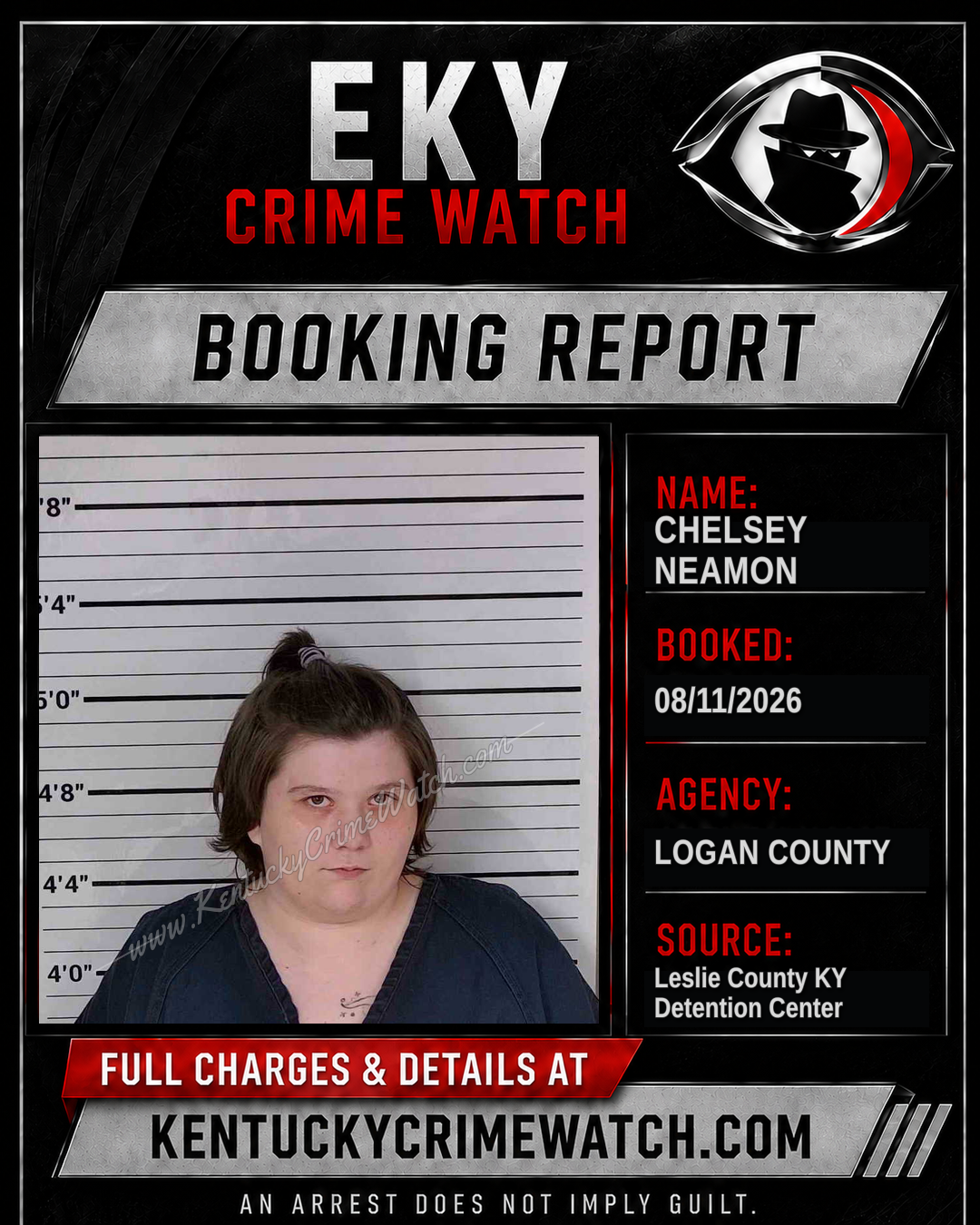 CHELSEY NEAMON booking report card