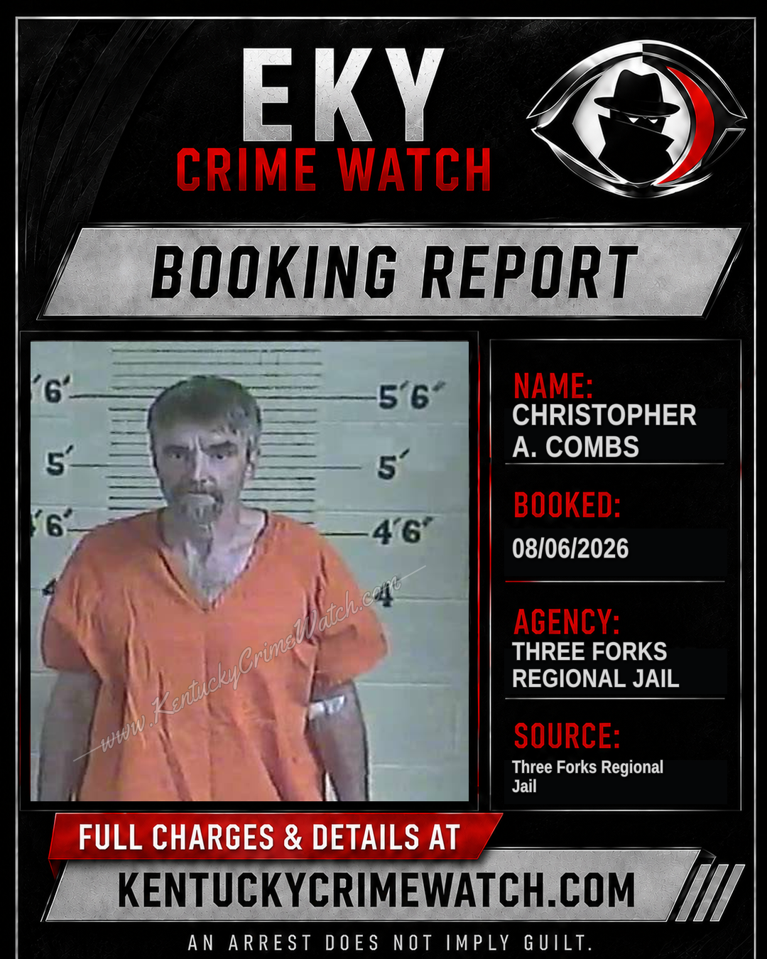 Christopher A. Combs booking image