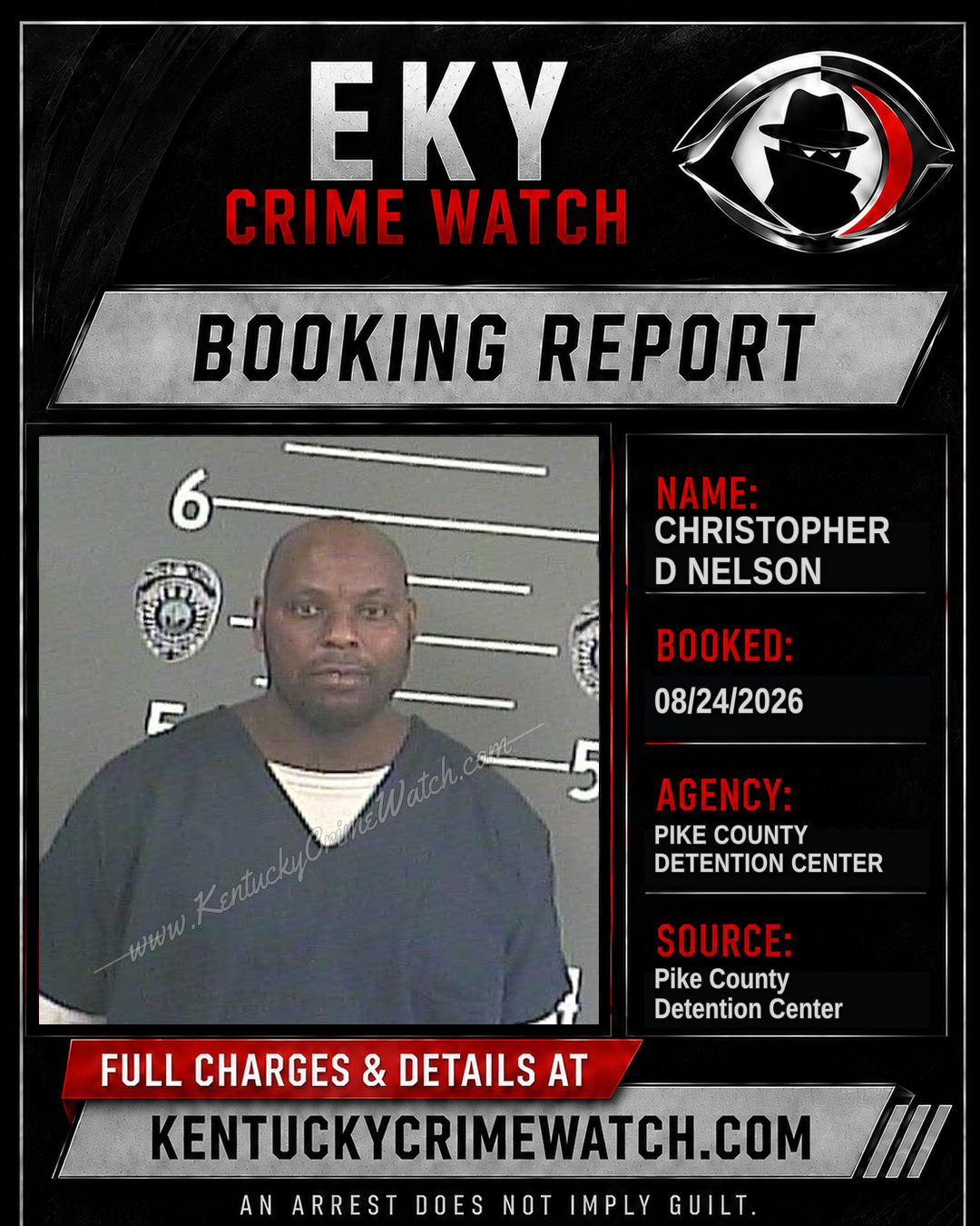 CHRISTOPHER D NELSON booking report card