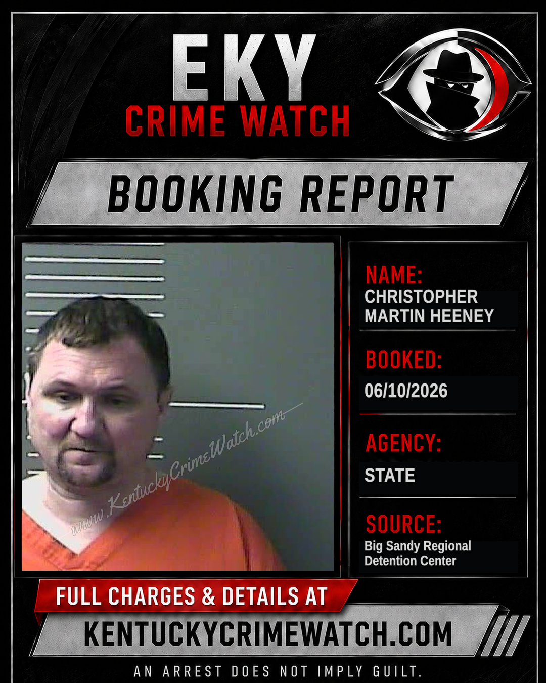 CHRISTOPHER MARTIN HEENEY booking image