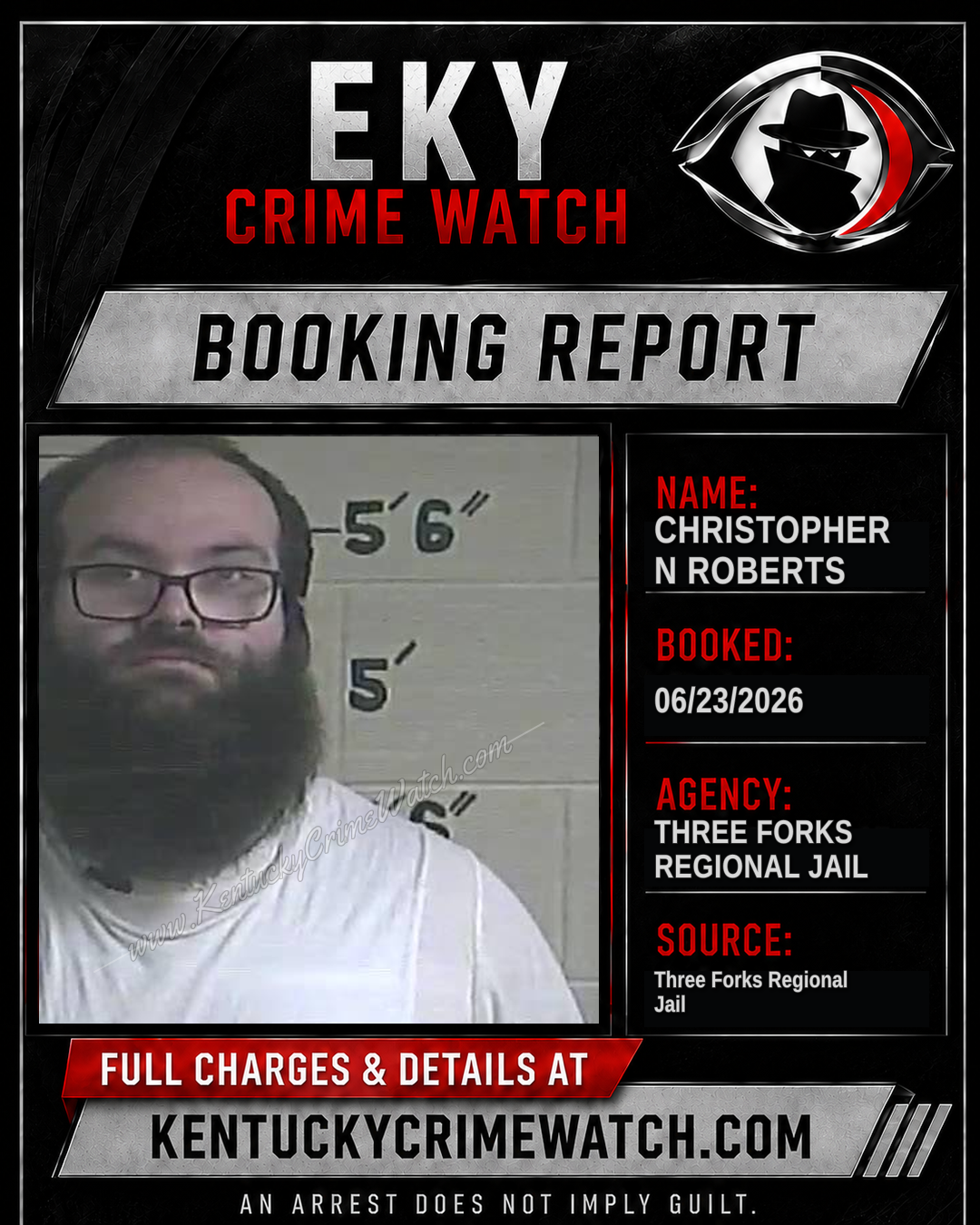 Christopher N Roberts booking image