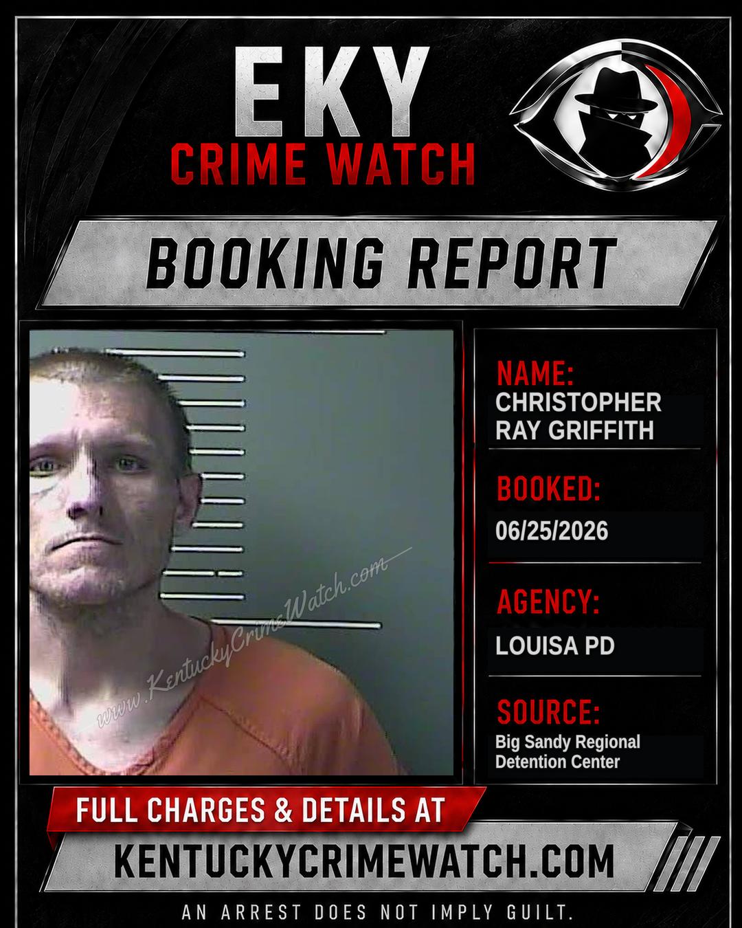CHRISTOPHER RAY GRIFFITH booking report card