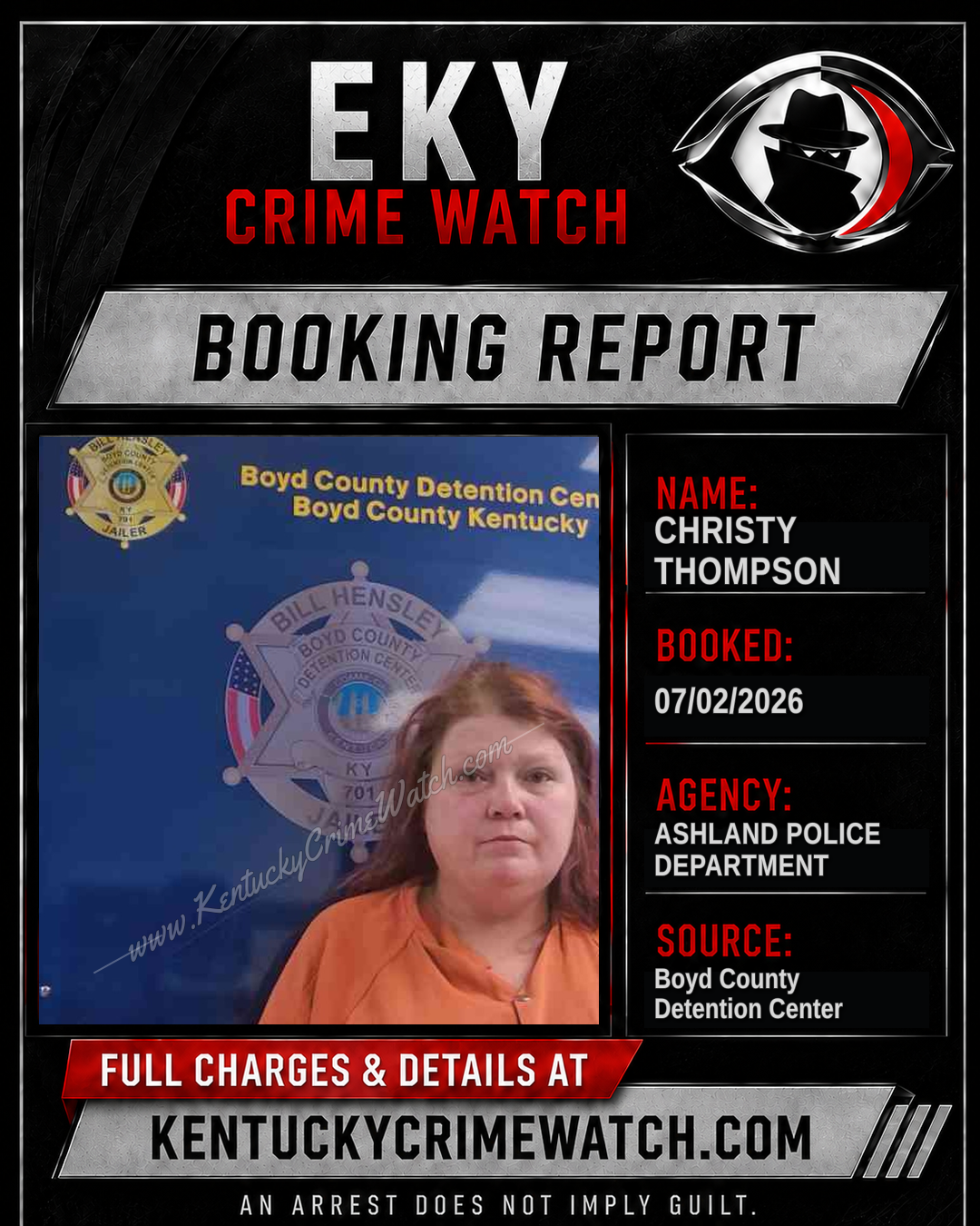 CHRISTY THOMPSON booking image