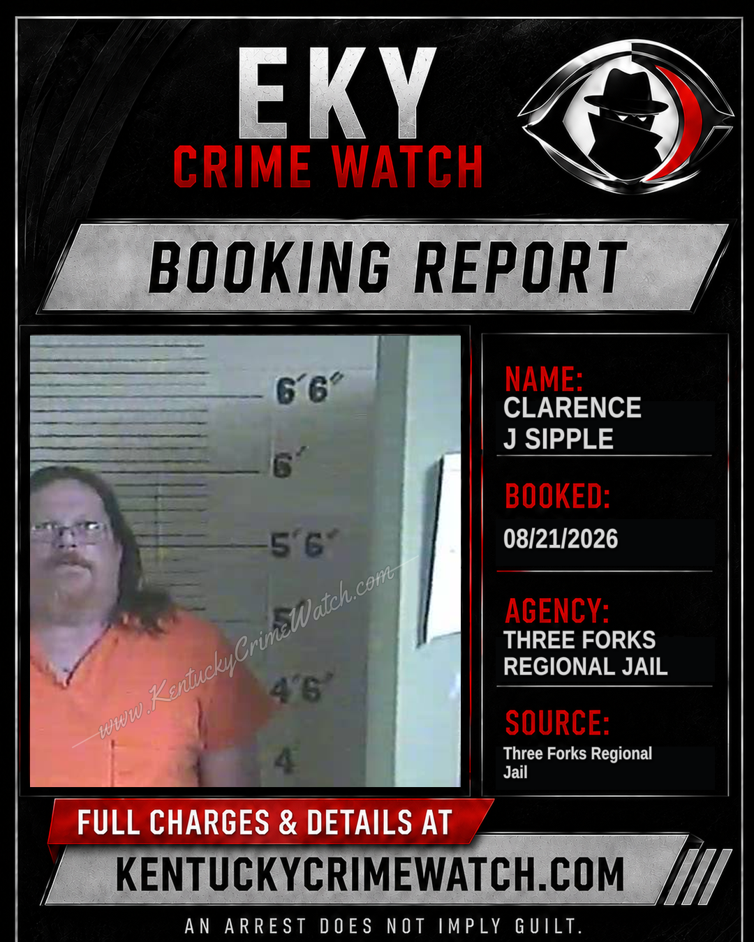 Clarence J Sipple booking image