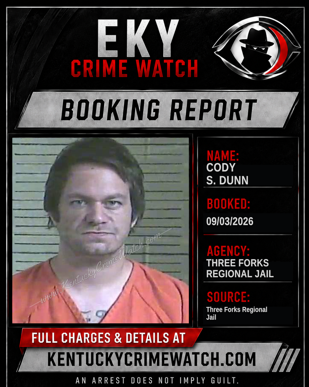 Cody S. Dunn booking image