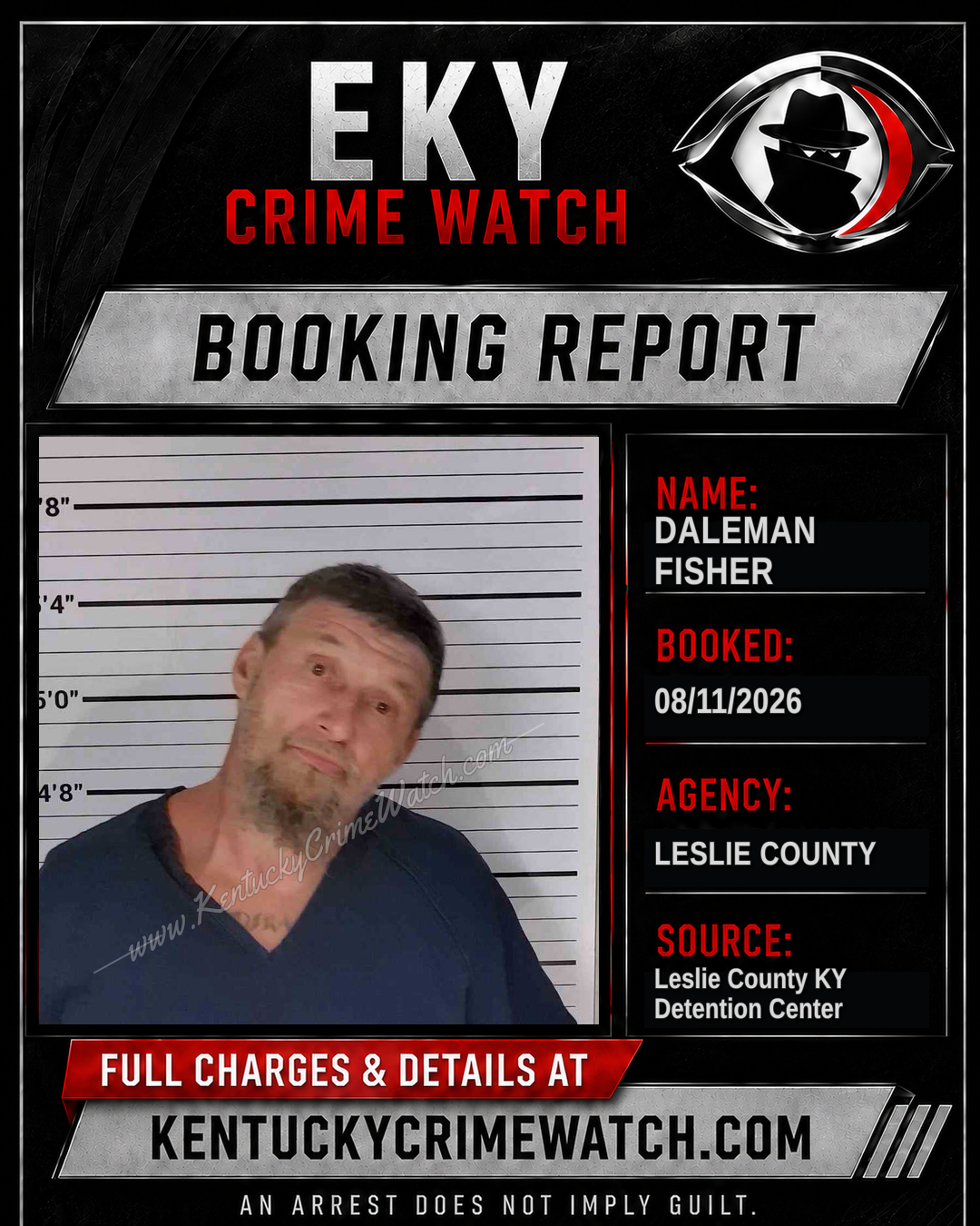 DALEMAN FISHER booking report card