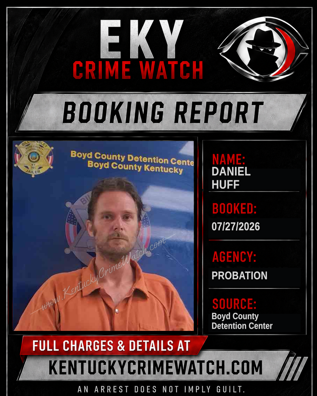 DANIEL HUFF booking image