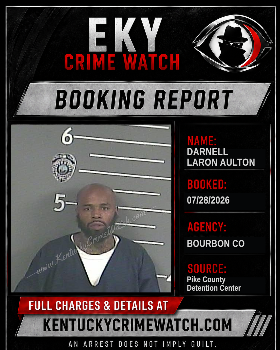 DARNELL LARON AULTON booking report card