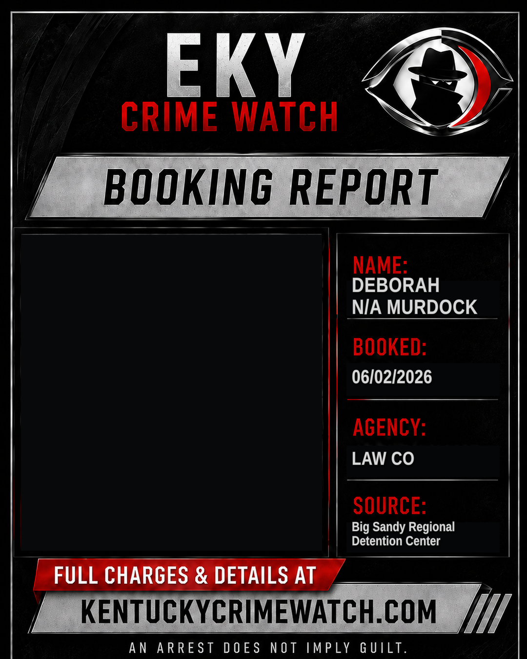DEBORAH N/A MURDOCK booking report card