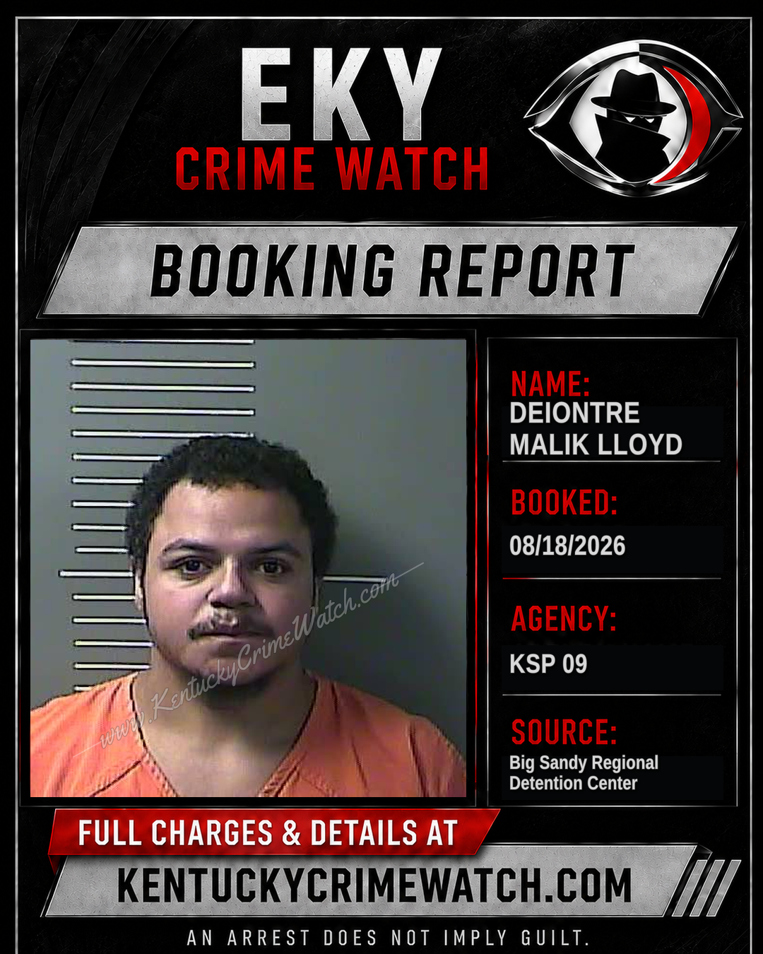 DEIONTRE MALIK LLOYD booking report card