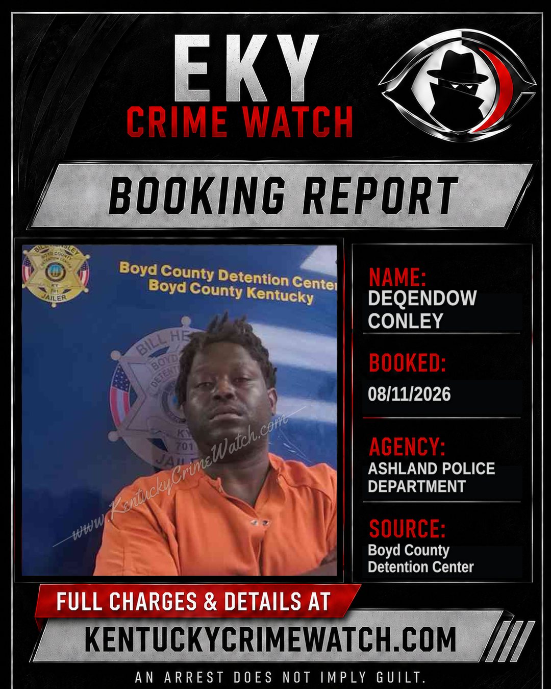 DEQENDOW CONLEY booking image