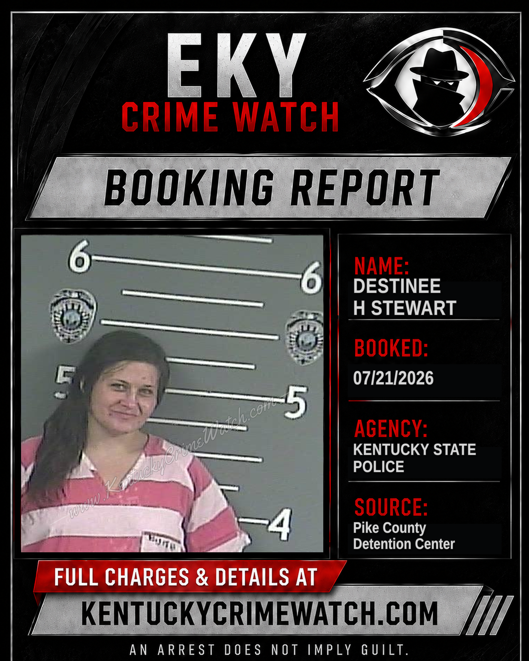 DESTINEE H STEWART booking report card