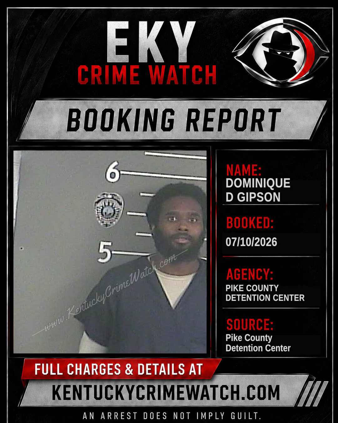 DOMINIQUE D GIPSON booking report card
