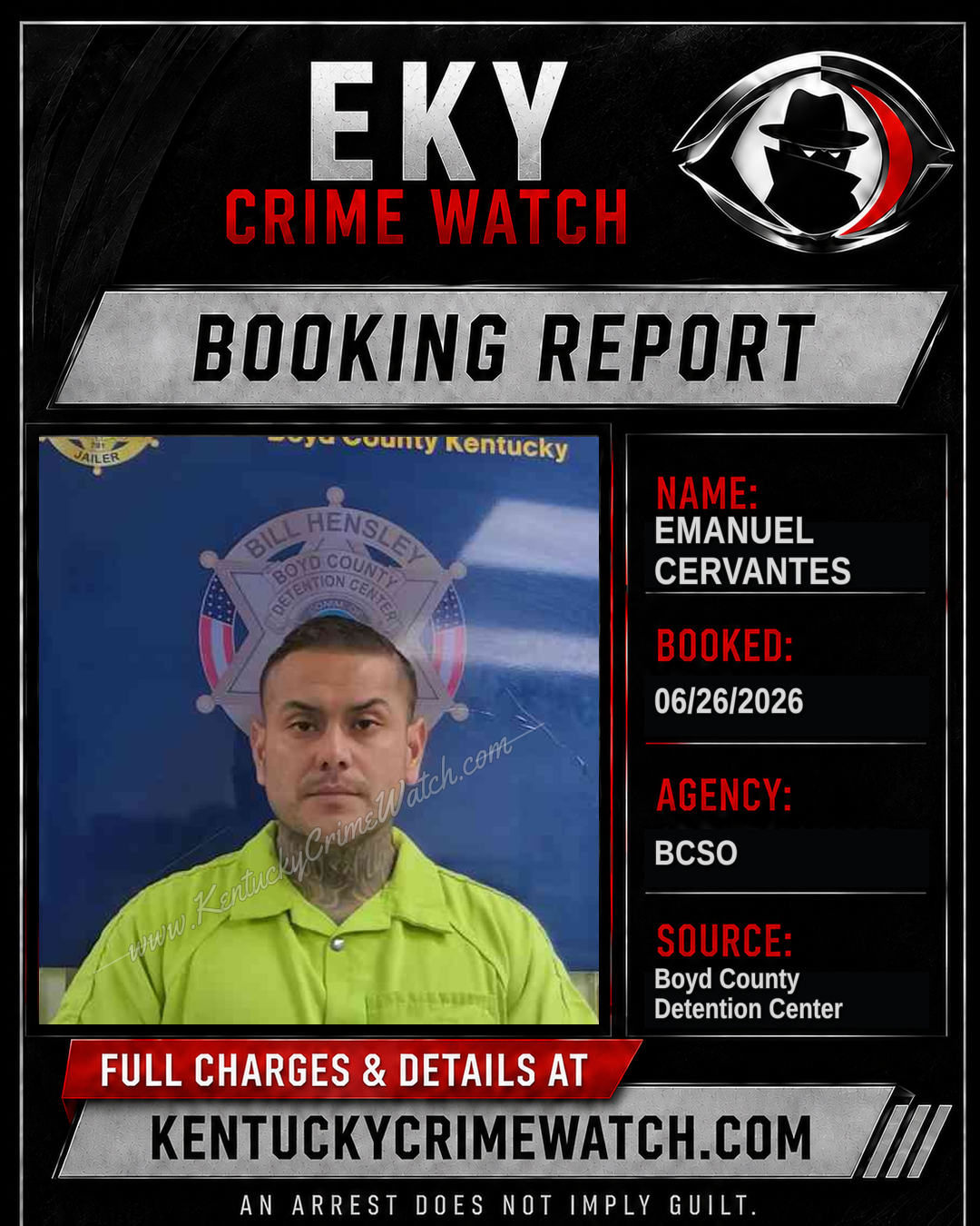EMANUEL CERVANTES booking image