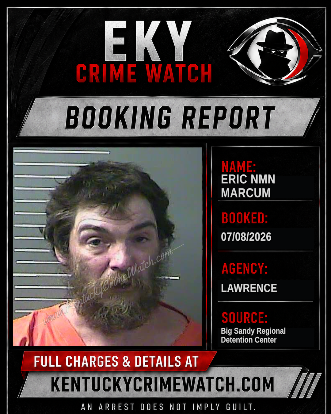 ERIC NMN MARCUM booking report card