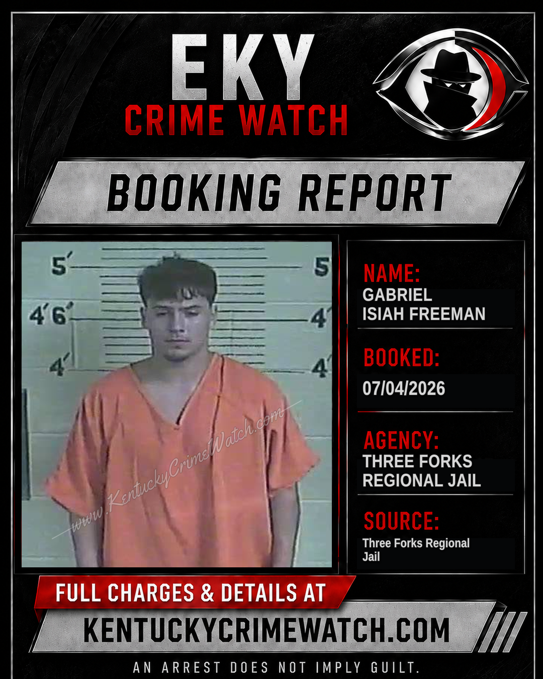 Gabriel Isiah Freeman booking image