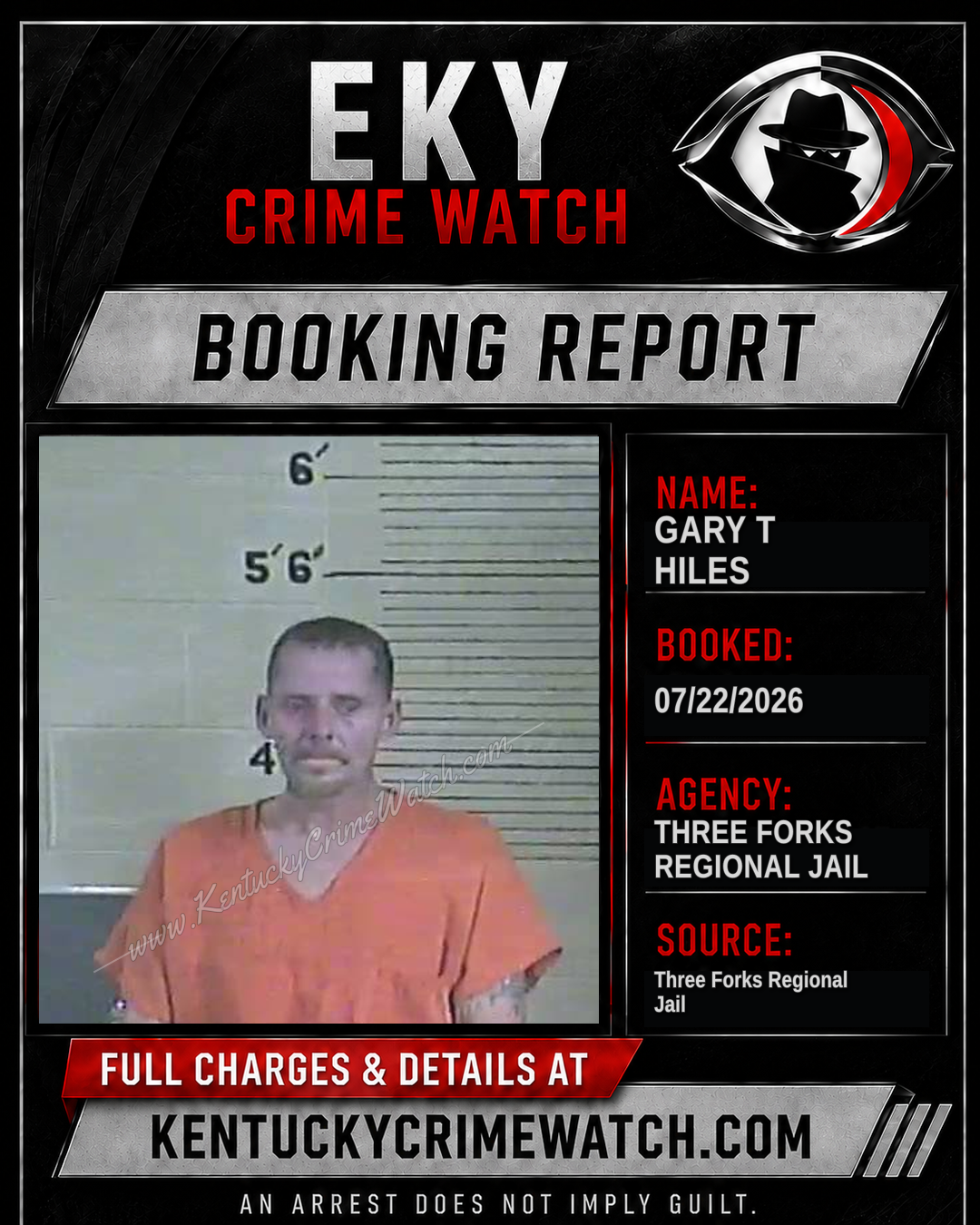 Gary T Hiles booking image