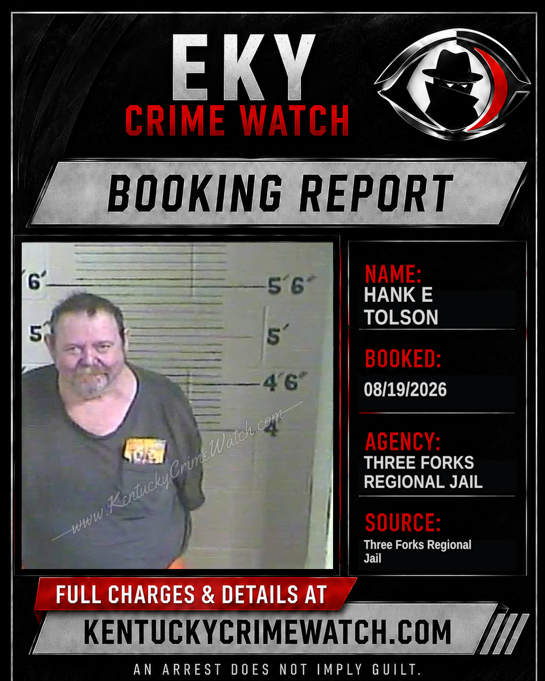 Hank E Tolson booking image