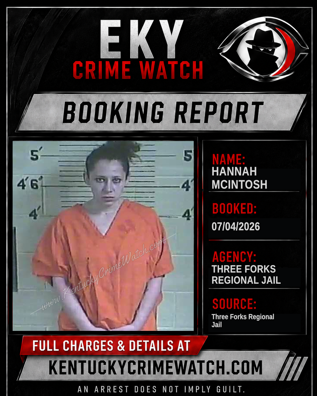 Hannah McIntosh booking image