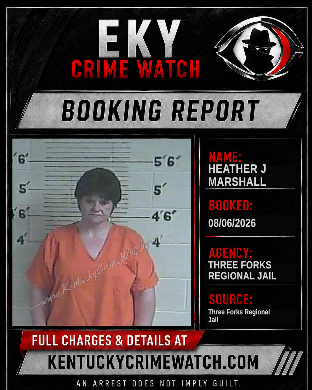 Heather J Marshall booking report card