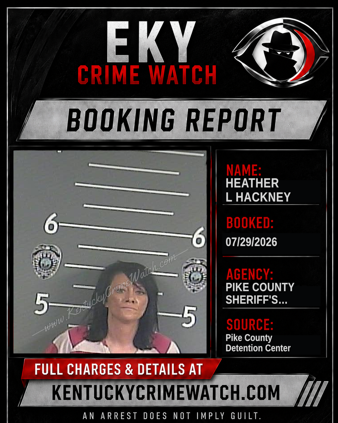 HEATHER L HACKNEY booking report card