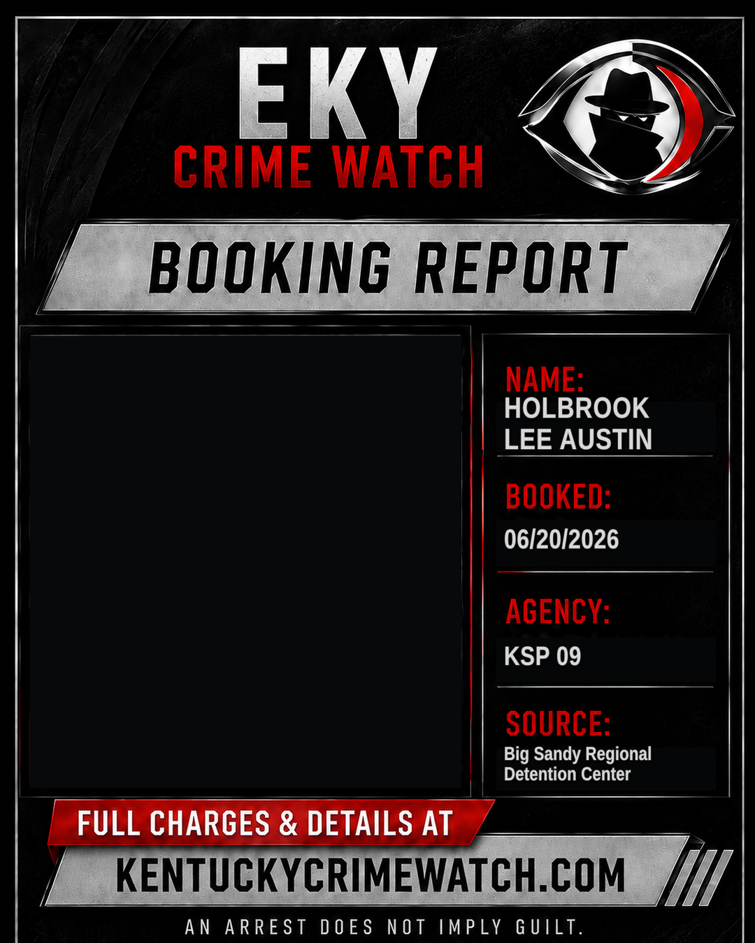 HOLBROOK LEE AUSTIN booking report card