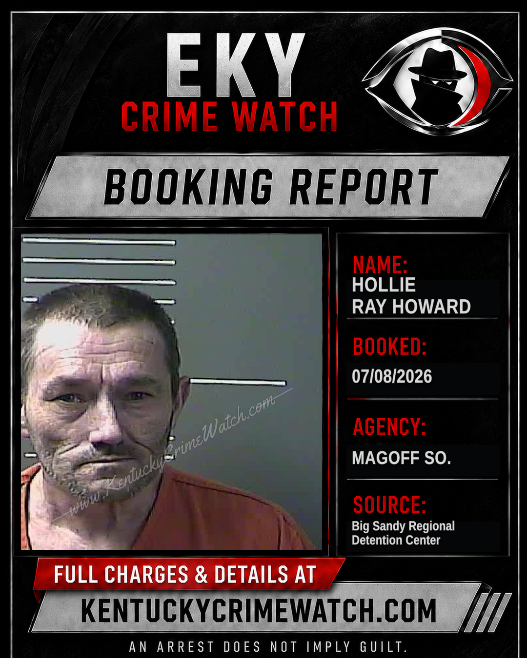 HOLLIE RAY HOWARD booking report card