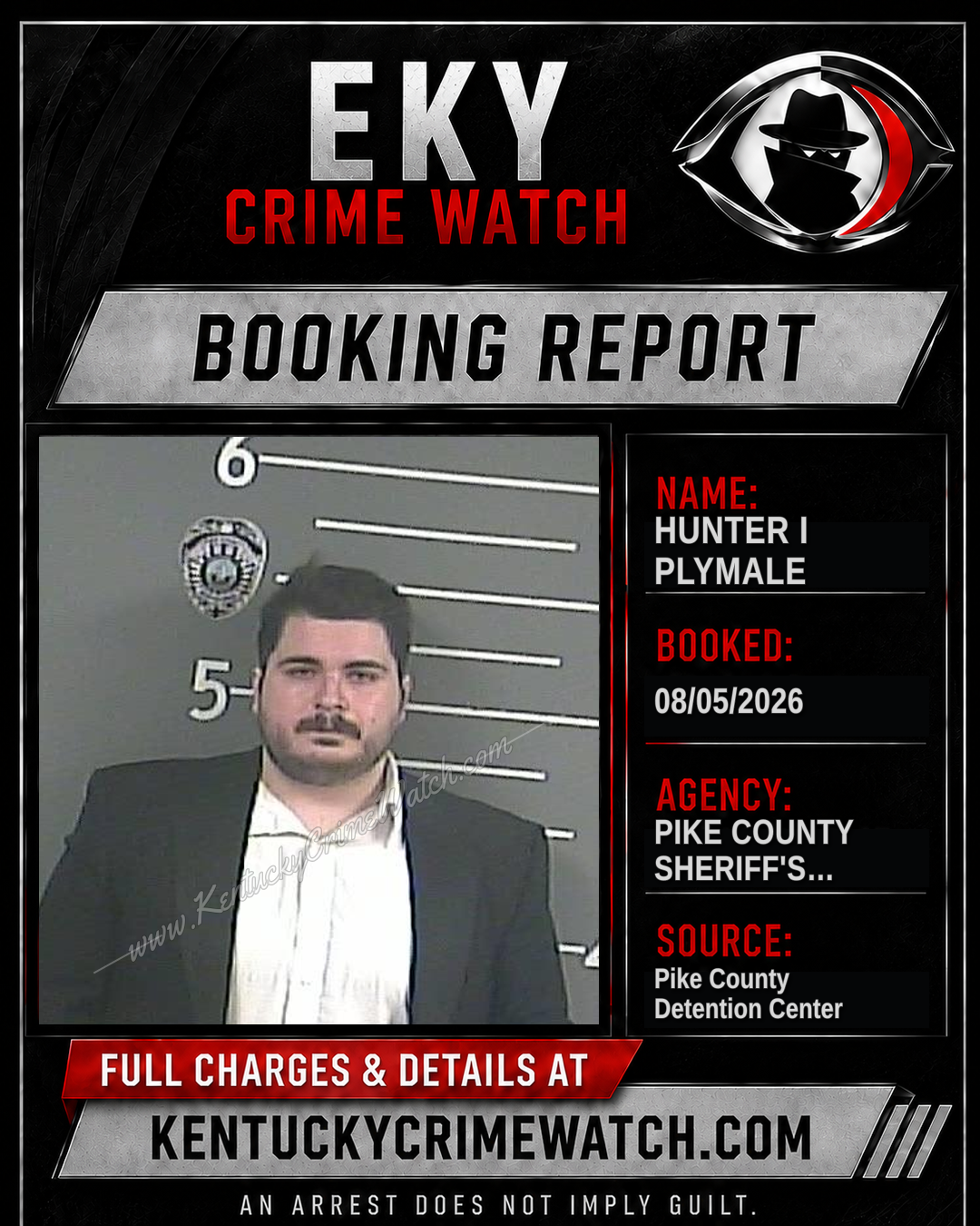HUNTER I PLYMALE booking report card