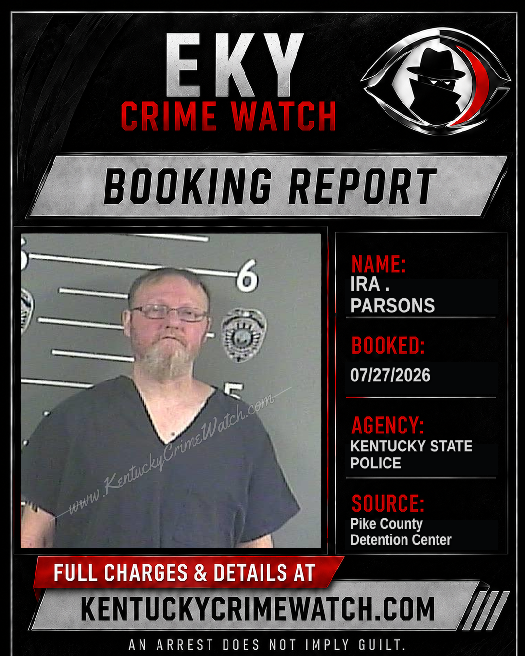IRA . PARSONS booking report card