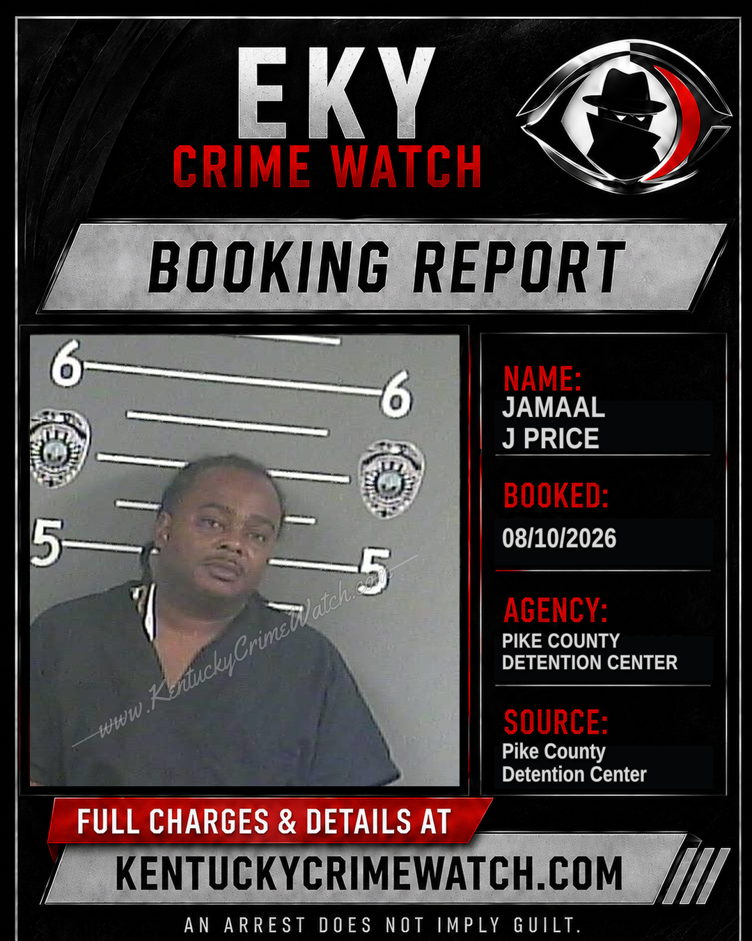 JAMAAL J PRICE booking report card