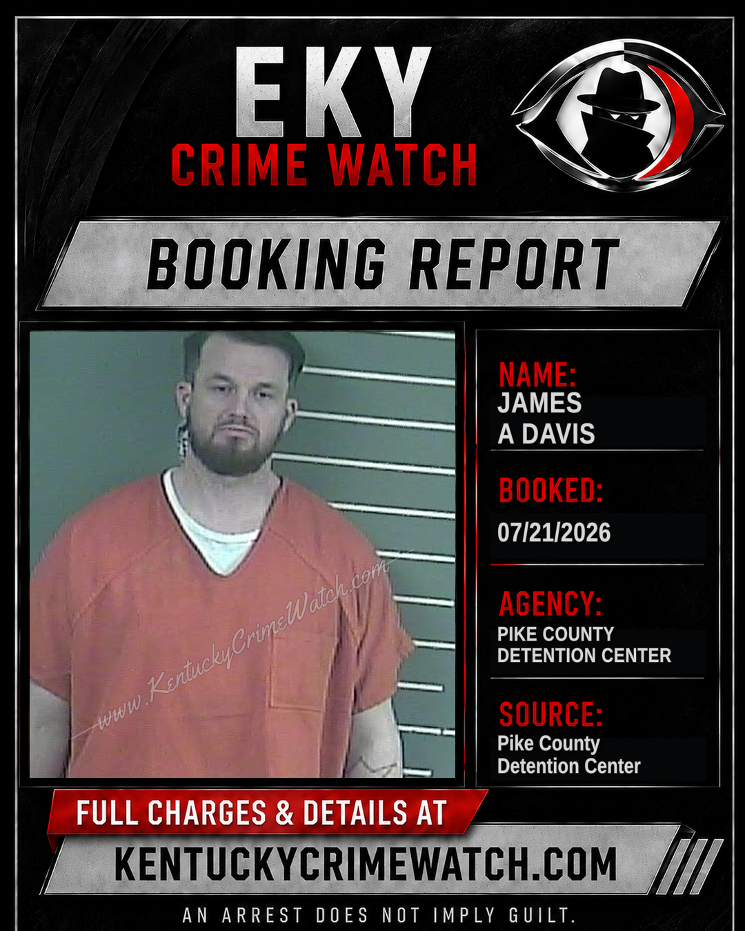 JAMES A DAVIS booking report card