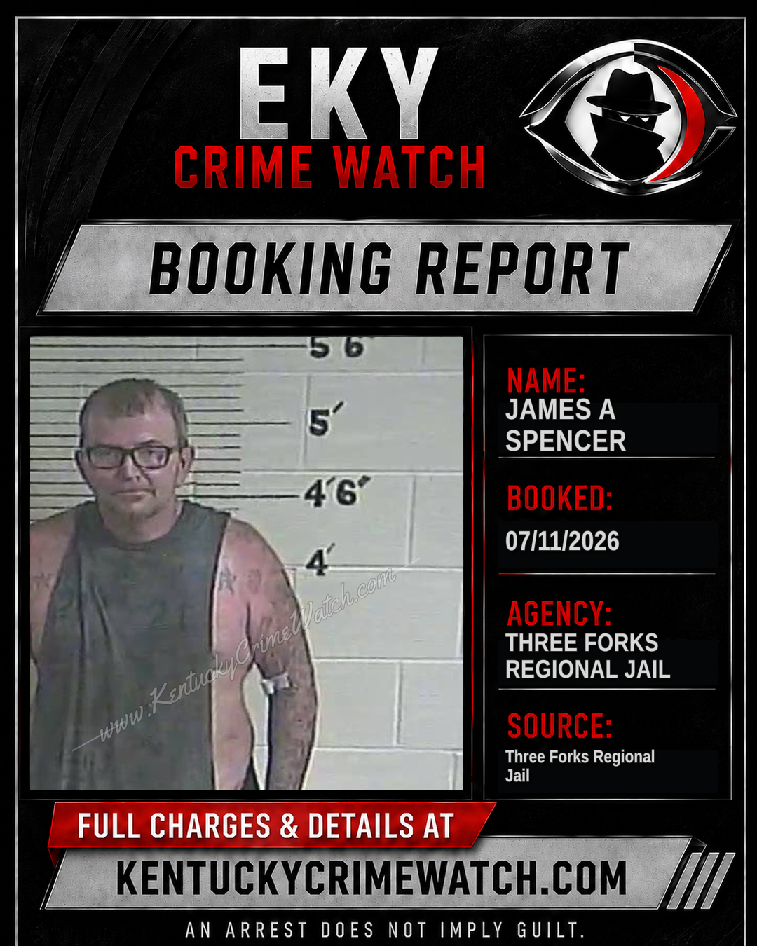 James A Spencer booking image