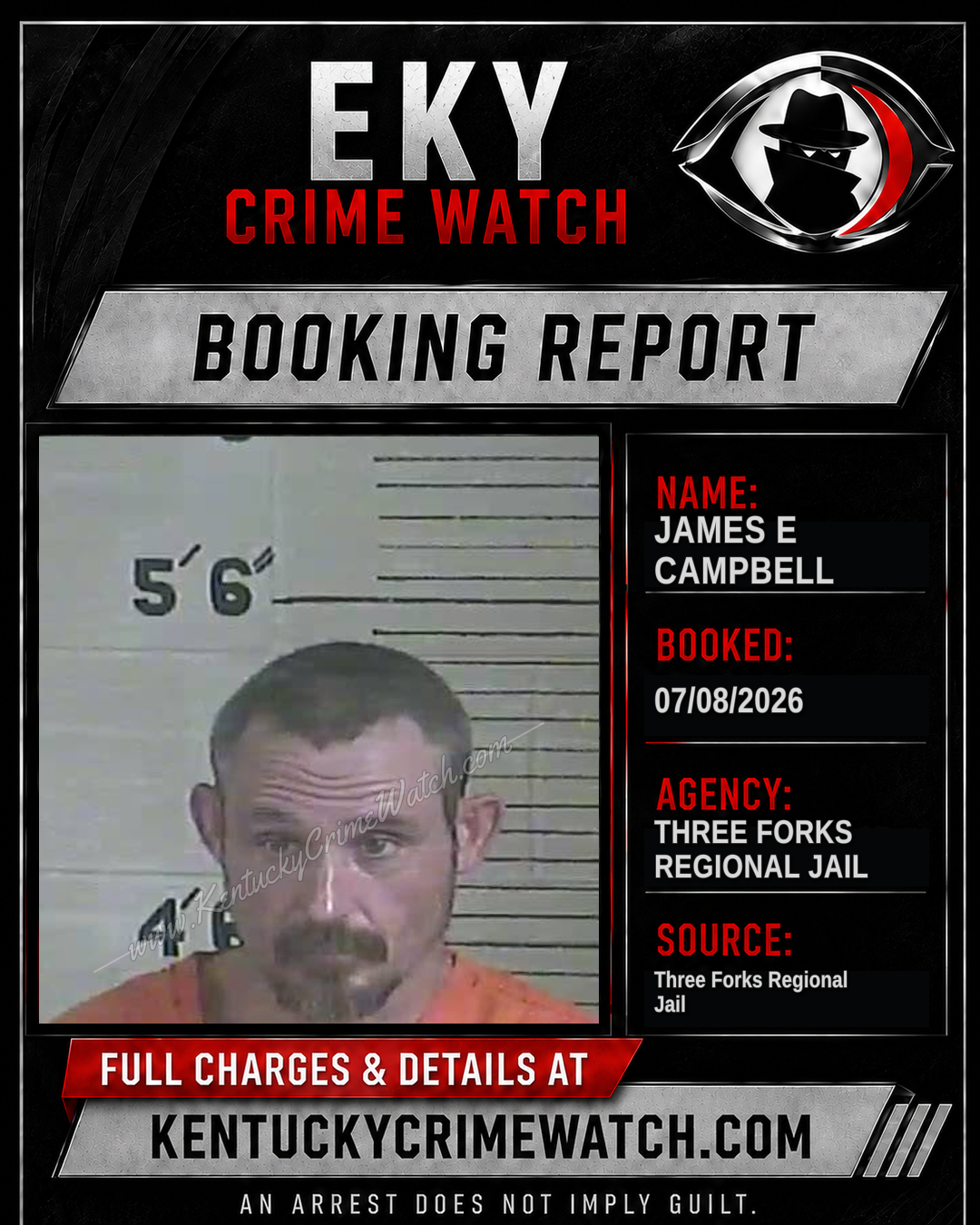 James E Campbell booking image