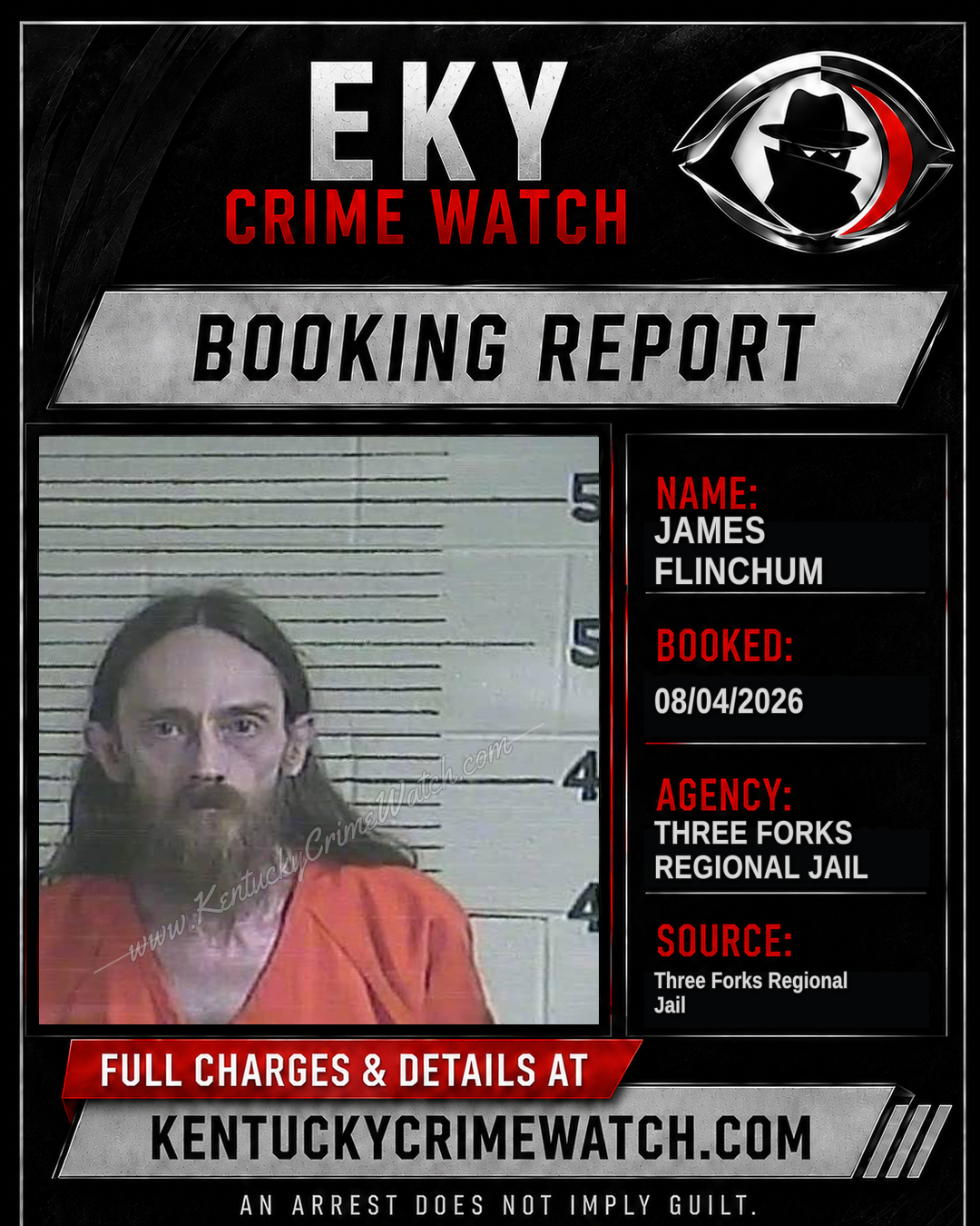 James Flinchum booking report card
