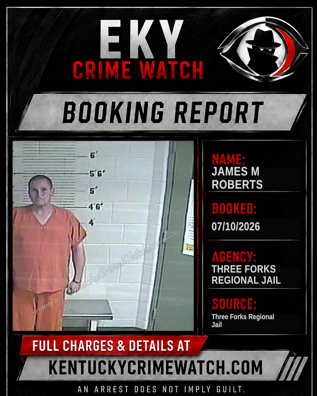 James M Roberts booking image
