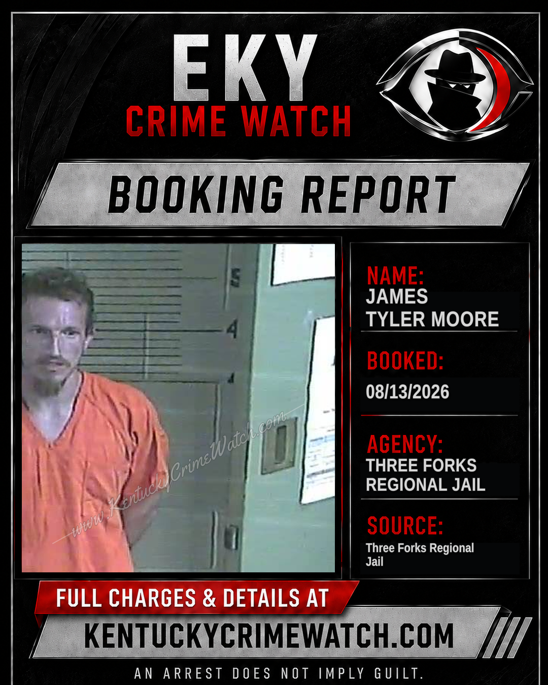 James Tyler Moore booking report card